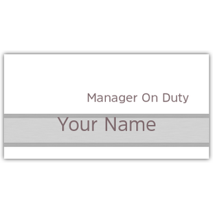 Manager On Duty W/ Name Plate