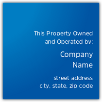 Holiday Inn Express 2018 - Owned And Operated By Plaque (Blue Gradient)