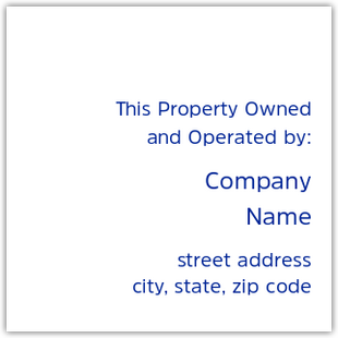 Owned And Operated By Plaque (White)