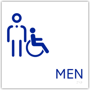 Men's Restroom With Handicap Symbol