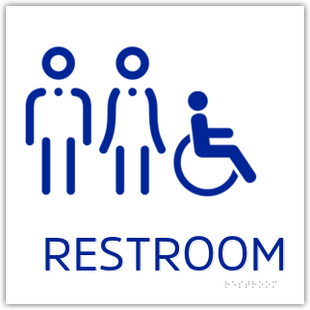 Unisex Restroom With Handicap Symbol