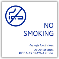 Holiday Inn Express 2018 - Georgia "No Smoking Indoors"