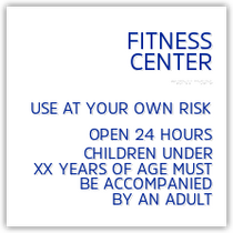 Holiday Inn Express 2018 - Fitness Center Room Identification With Hours