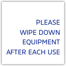 Holiday Inn Express 2018 - "Please wipe down equipment after each use"