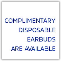 Holiday Inn Express 2018 - "Complimentary disposable earbuds are available"