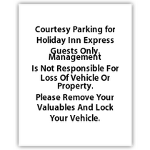 Holiday Inn Express 2018 - Courtesy Parking