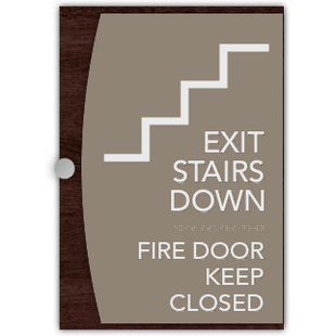 Exit Stair Down - Fire Door Keep Closed