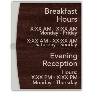 BREAKFAST / EVENING RECEPTION