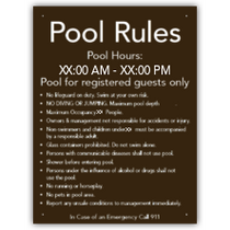 Homewood Suites - POOL RULES - CALIFORNIA