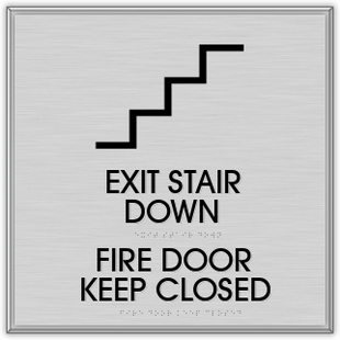 Exit Stair Down – Fire Door Keep Closed