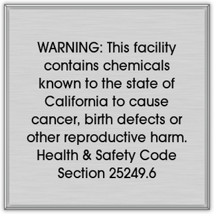 Warning – Facility