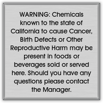 Marriott - Warning – Food & Beverages