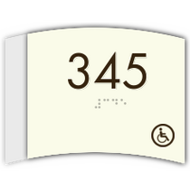 Quality Inn - Room Number W/Handicap Symbol