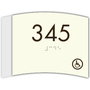 Room Number W/Handicap Symbol