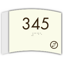 Quality Inn - Room Number W/Hearing Impaired Symbol