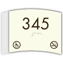 Quality Inn - Room Number W/Non Smoking & Handicap Symbol