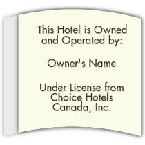 Quality Inn - Owner/Operator Plaque Canada