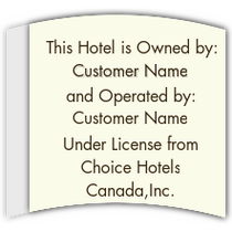 Quality Inn - Owner/Operator Plaque Version 2- Canada