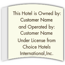 Quality Inn - Owner/Operator Plaque -Version 2