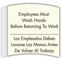 Quality Inn - Employees Must Wash Hands
