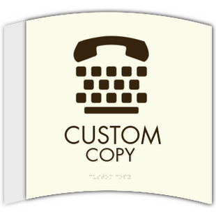 Custom 2-Line Small Sign W/ Symbol