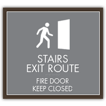 Residence Inn - Stairs Exit Route - Fire Door Keep Closed- (CA Compliant)