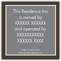 Residence Inn - Owner / Operator Plaque (Both Different)