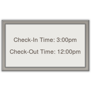 Check in/check out sign