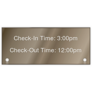 Check in/check out desktop sign