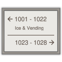 Sheraton - Medium corridor directional signs