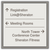 Sheraton - Medium Public space directional sign