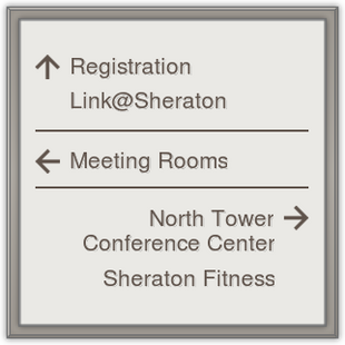 Medium Public space directional sign