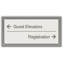 Sheraton - Small Public Space directional sign