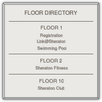Sheraton - Elevator Cab Directory