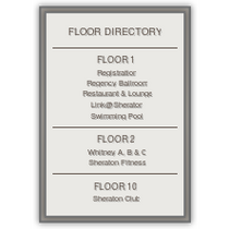 Sheraton - Level Directory sign