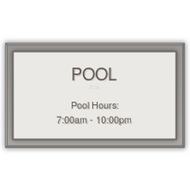Sheraton - Pool Hours ID sign