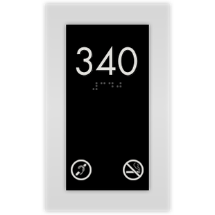 Room Number W/ Non Smoking & Hearing Impaired Symbol
