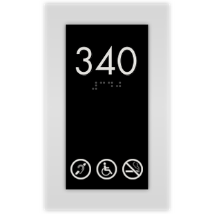 Room Number W/ Non Smoking,Handicap & Hearing Impaired Symbol
