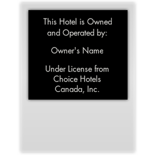 Owner/Operator Plaque Canada