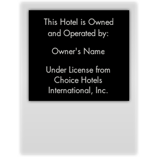 Owner/Operator Plaque