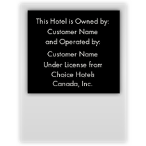 Sleep Inn - Ownership Plaque Version 2/ Canada