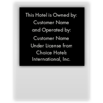 Sleep Inn - Ownership Plaque Version 2