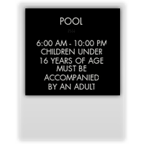 Sleep Inn - Pool Hours Sign