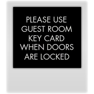 Use Key Card For Entry