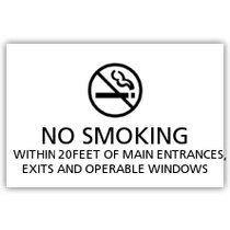 Spindle - Exterior No Smoking Sign - Acrylic