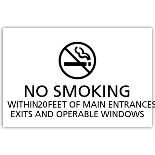 Exterior No Smoking Sign - Acrylic