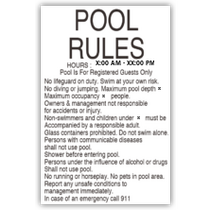 Spindle - Pool Rules / Pool Hours