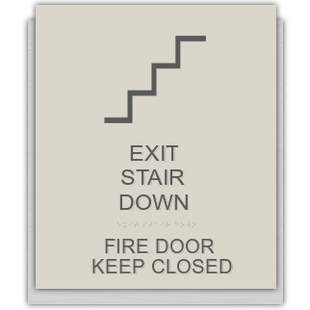 Exit Stair Down – Fire Door Keep Closed