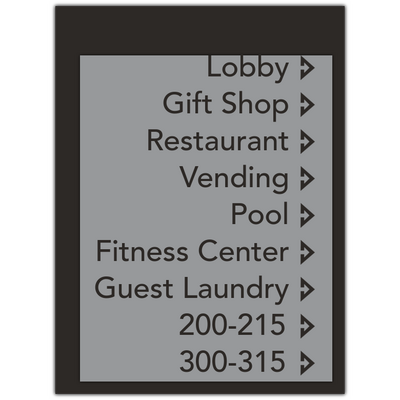 Best Western Contemporary - 9 Line Directional