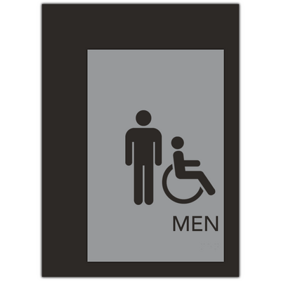 Men's Restroom With Handicap Symbol